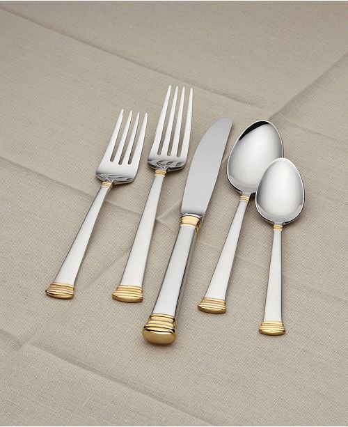 Gorham Lenox Eternal Gold 20Pc. Flatware Set & Reviews Flatware