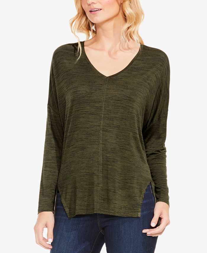 Vince Camuto Space-Dyed Drop-Shoulder Top - Macy's