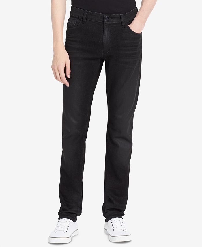 Calvin Klein Jeans Men's Magnetic Black Slim Fit Stretch Jeans ...