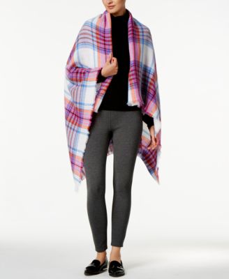 INC International Concepts - College Plaid Runway Wrap