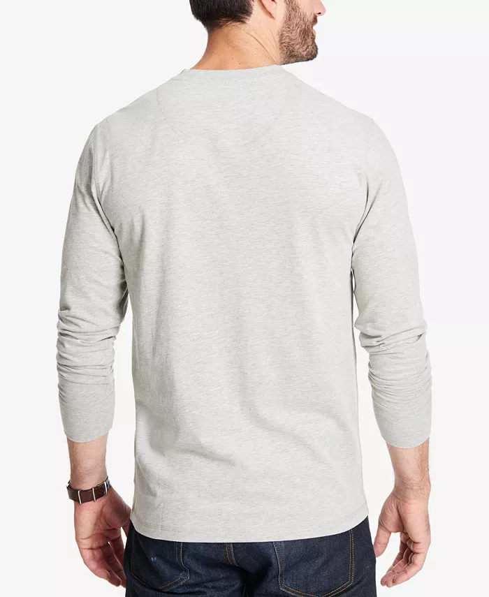 Men's Long Sleeve Brushed Jersey Henley T-shirt - thumbnail 9