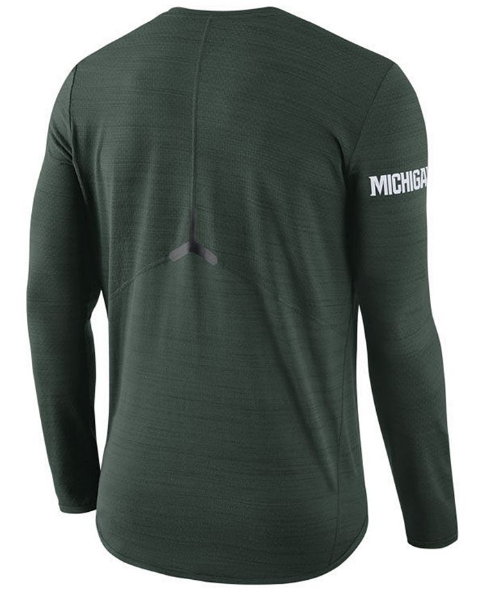 Nike Men's Michigan State Spartans Dri-Fit Breathe Long Sleeve T-Shirt ...