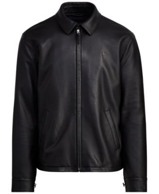 ralph lauren black leather jacket