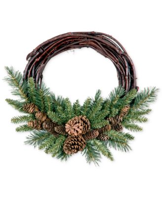 National Tree Company - 16" Pine Cone Grapevine Wreath