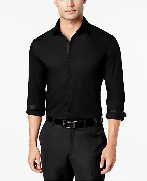 Alfani Men S Slim Fit Stretch Long Sleeve Shirt Created For