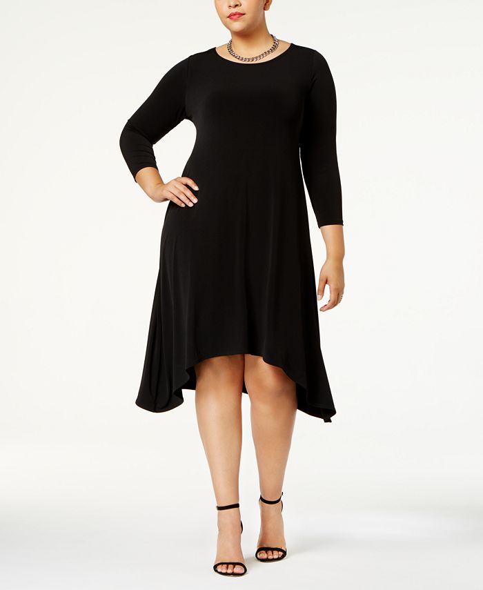 Alfani Plus Size Fit & Flare Knit Dress, Created for Macy's - Macy's