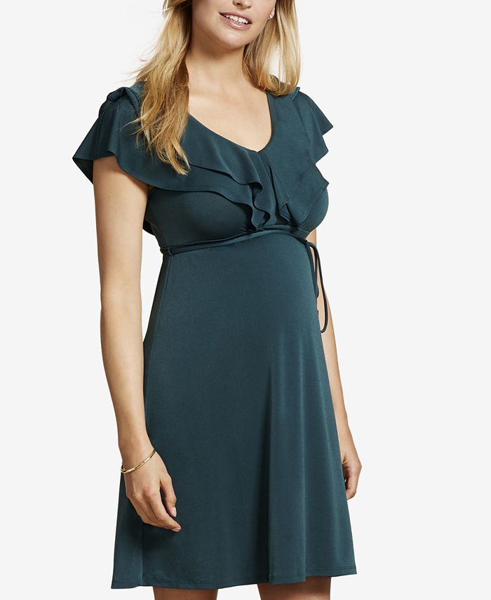 Jessica Simpson Maternity Ruffled A-Line Dress - Macy's