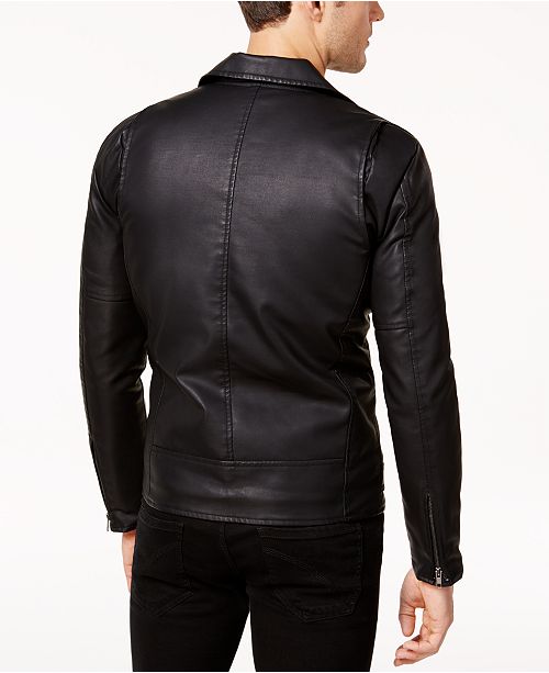 Ring of Fire Men's Retro Faux Leather Jacket, Created for Macy's ...