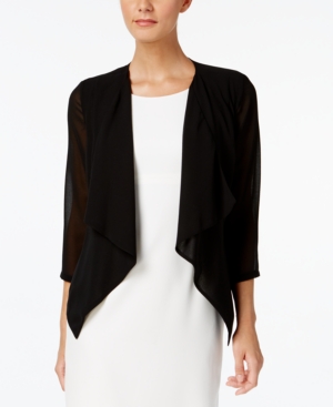Calvin Klein Illusion-Sleeve Draped Cardigan