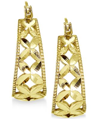 Small Floral Hoop Earrings, 0.75", Created for Macy's