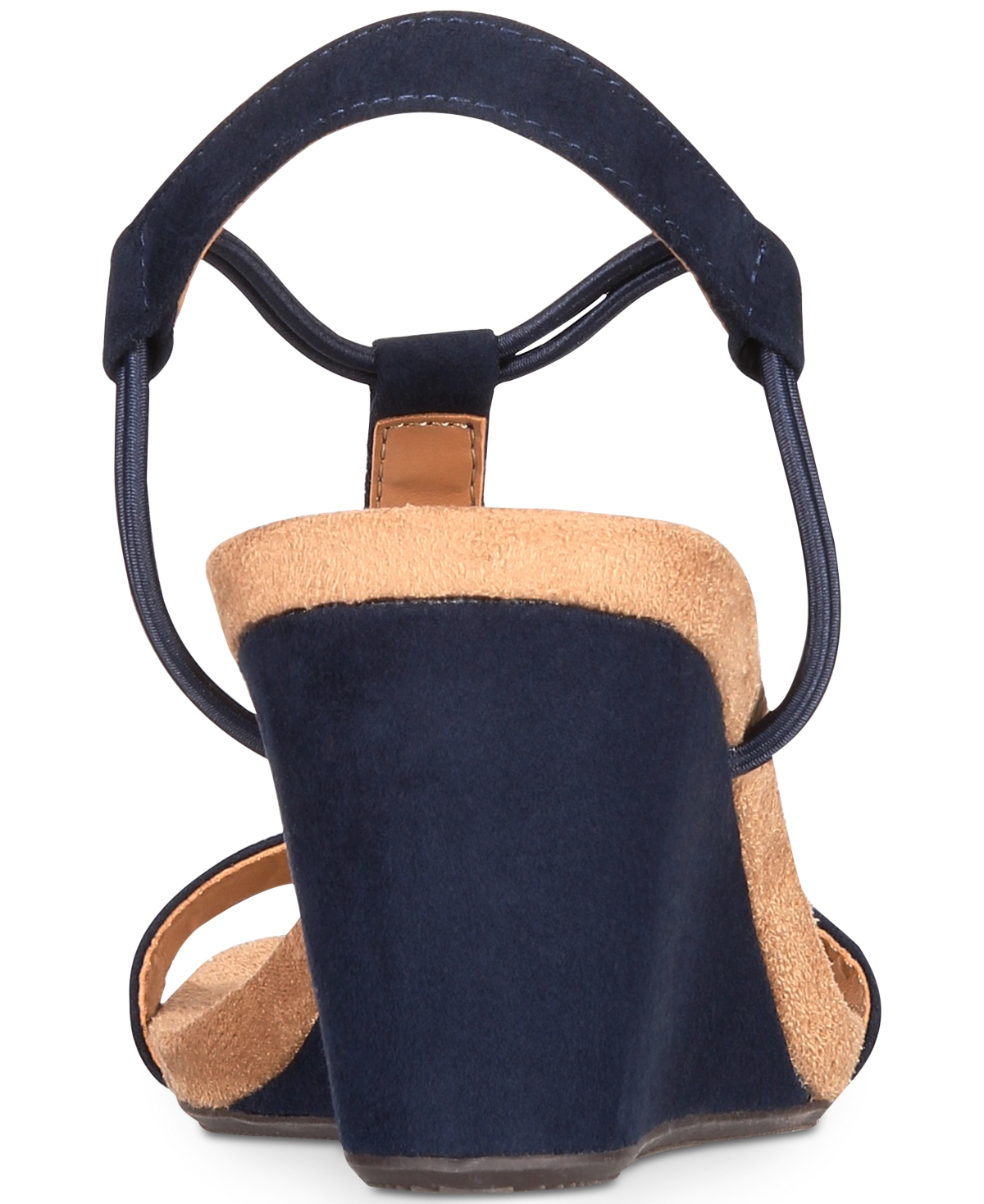 Style & Co Mulan Wedge Sandals, Created For Macy's Women's Shoes In Navy