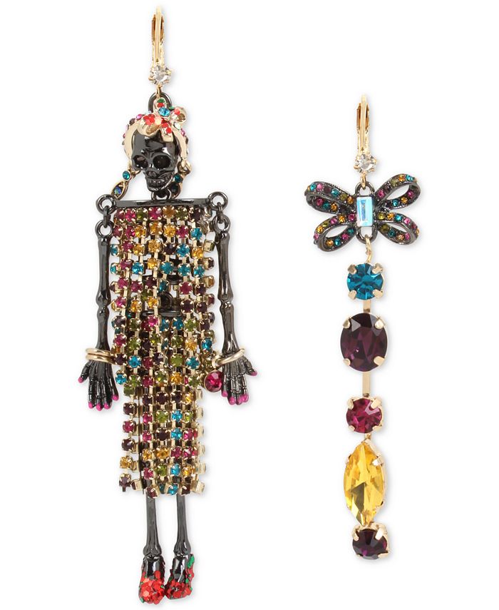Betsey johnson outlet skeleton earrings
