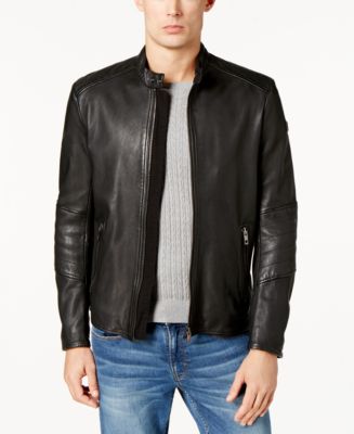 Hugo Boss Slim Fit Leather Jacket Images