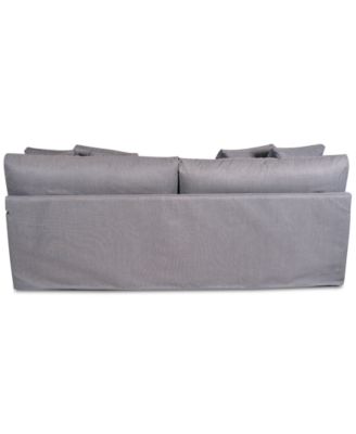 Brenalee 93" Performance Fabric Slipcover Sofa with Four Pillows