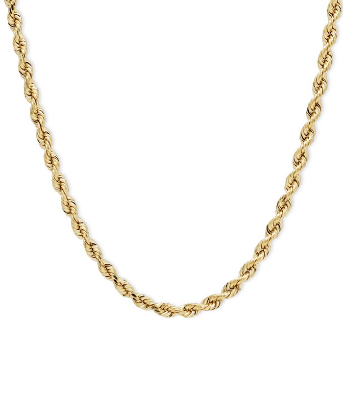 Macy's Rope Chain 24 Necklace (4mm) in 14k Gold - Macy's
