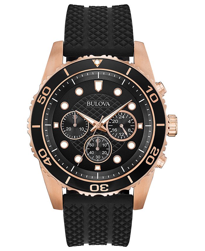 Bulova men's watch rubber strap shop