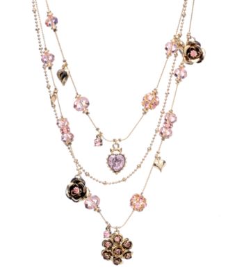 Betsey Johnson - Pink Crystal Illusion Necklace