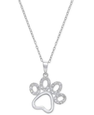 diamond paw print jewelry