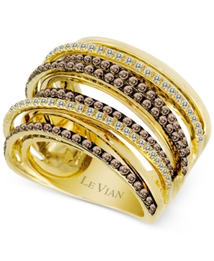 image of Le Vian Red Carpet Diamond Weave Statement Ring (1-3/4 ct. t.w.) in 14k Gold