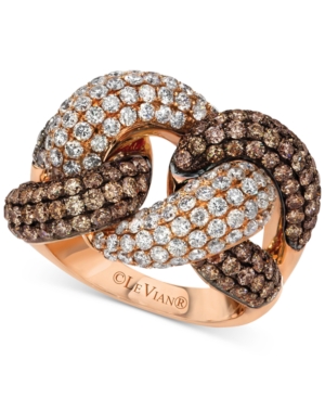 image of Le Vian Red Carpet Diamond Knot Ring (3-1/2 ct. t.w.) in 14k Rose Gold
