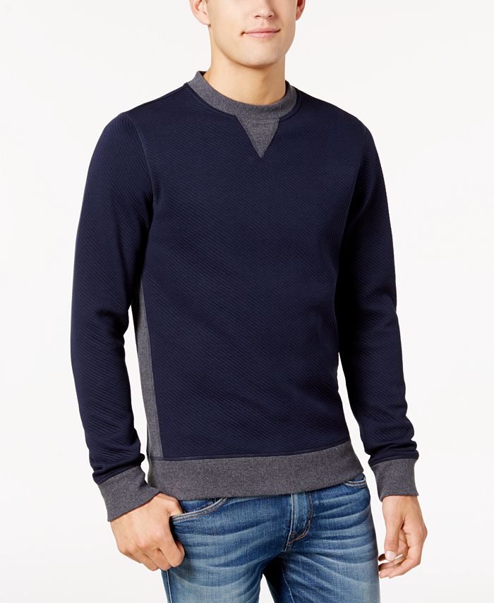 Bar III Men's Cotton Quilted Sweatshirt, Created for Macy's & Reviews ...