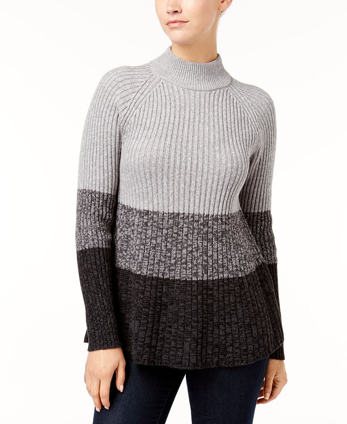 Style & Co Ribbed Swing Sweater, Created for Macy's - Macy's