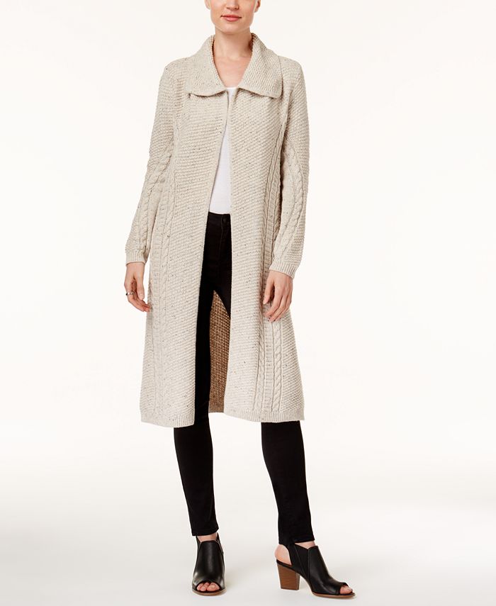 Style & Co Cable-Knit Duster Cardigan, Created for Macy's - Macy's