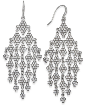 image of Inc Silver-Tone Crystal Chandelier Earrings, Created for Macy-s