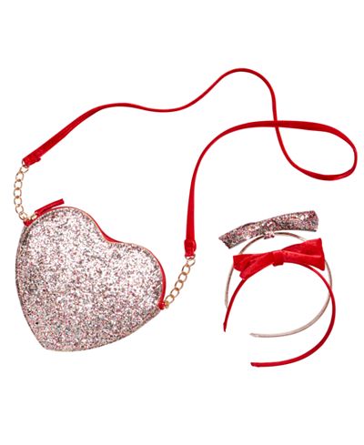 On the Verge 3-Pc. Headbands & Heart Purse Set, Little Girls (2-6X) & Big Girls (7-16)