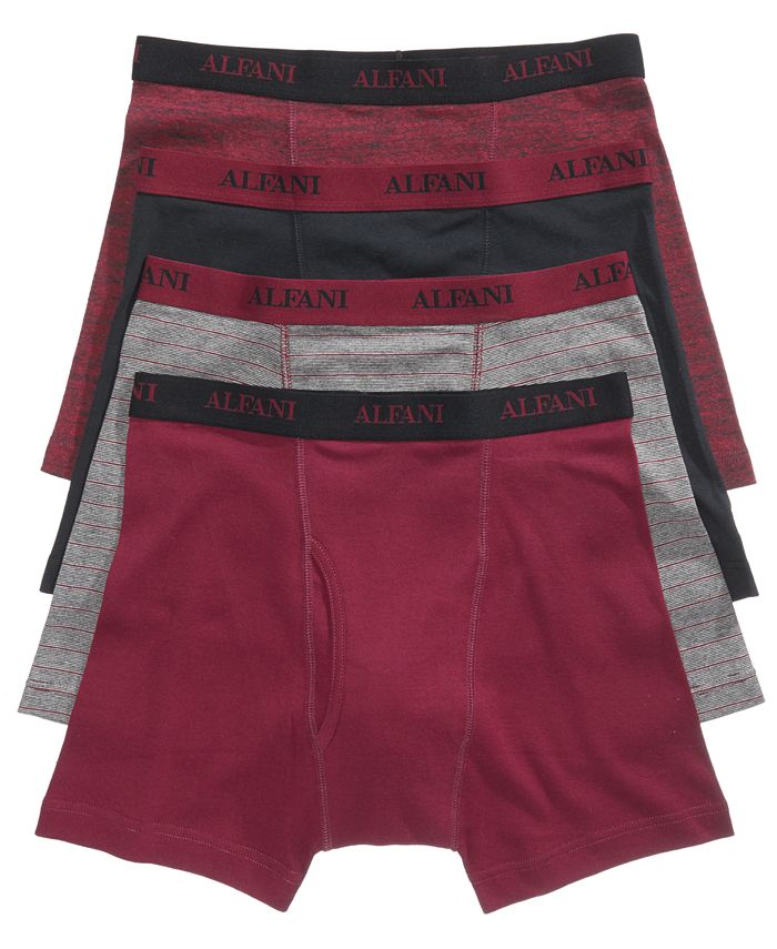 Alfani Men's 4Pk. Cotton Boxer Briefs, Created for Macy's Macy's