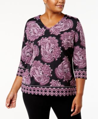 Charter Club - Plus Size Printed Top