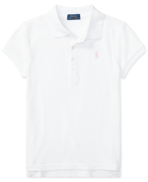 Polo Ralph Lauren Stretch Cotton Mesh Polo Shirt In White