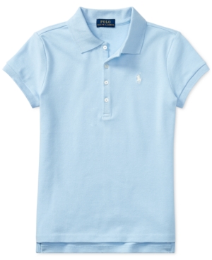 Polo Ralph Lauren Big Girls Stretch Mesh Polo Shirt