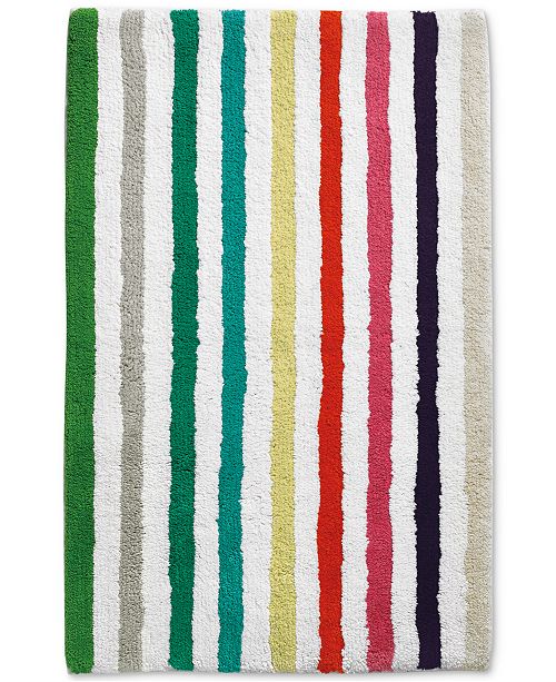 kate spade new york Candy Stripe Cotton 21" x 34" Bath Rug