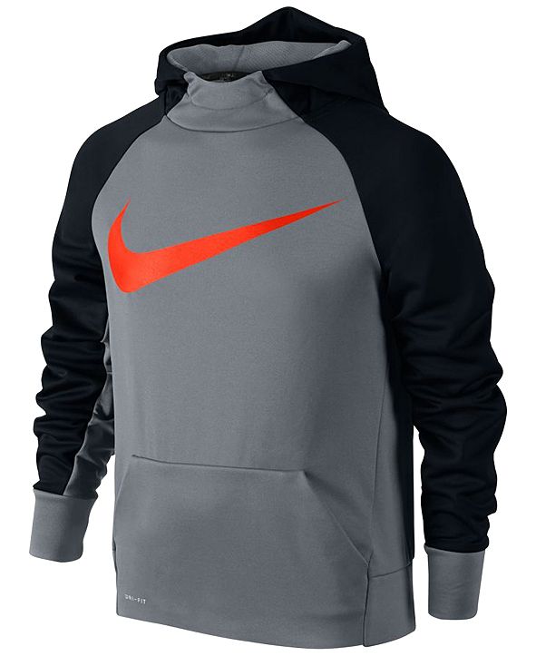 nike swoosh print hoodie