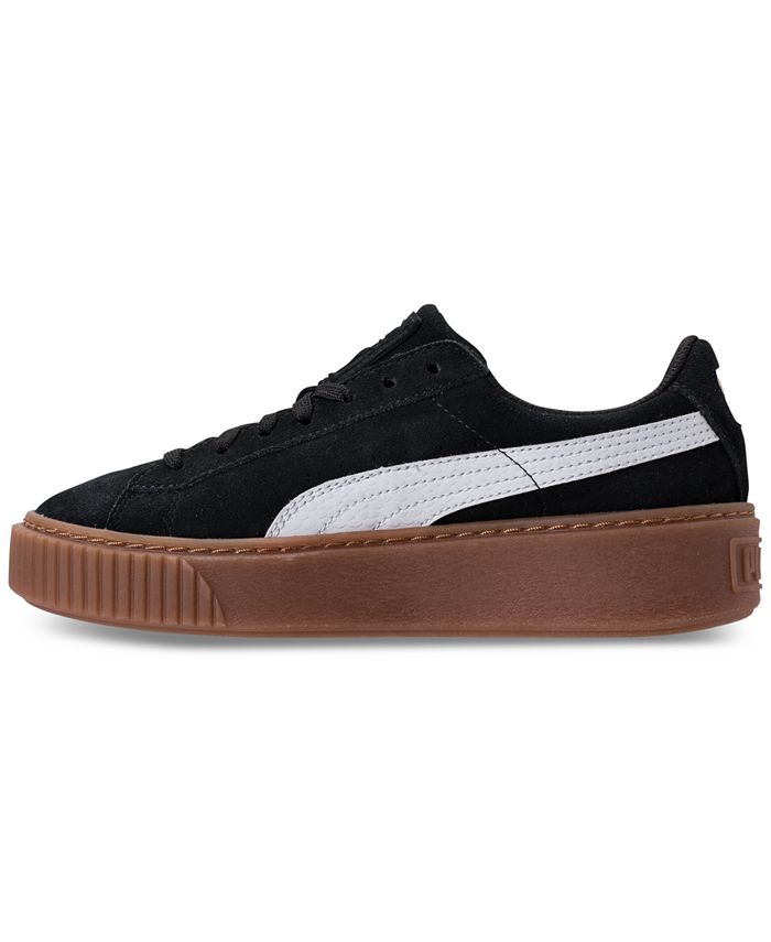 Puma Big Girls' Suede Platform Casual Sneakers from Finish Line ...
