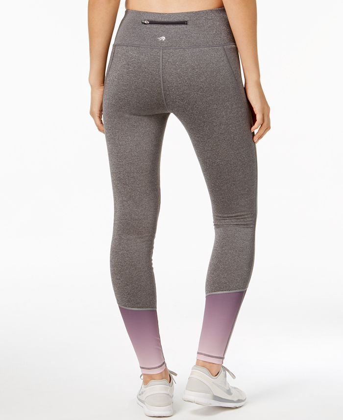 Ideology Fleece-Lined Colorblocked Leggings, Created for Macy's - Macy's