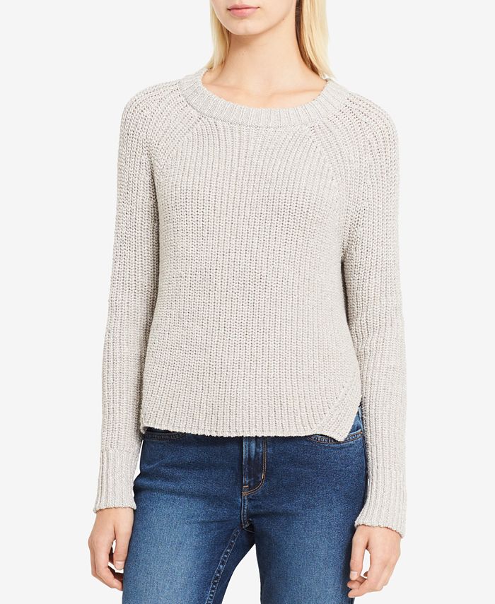 Calvin Klein Jeans High-Low Metallic-Detail Sweater & Reviews ...