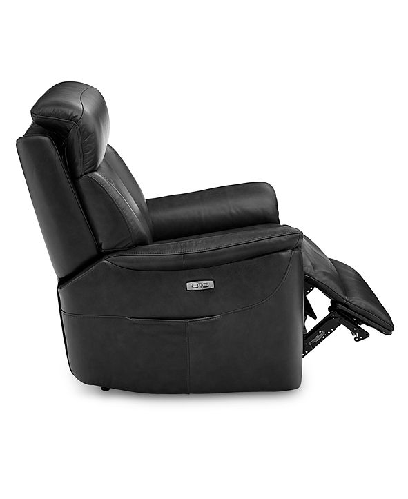 Furniture Brycin Leather Power Recliner with USB Power Outlet & Reviews