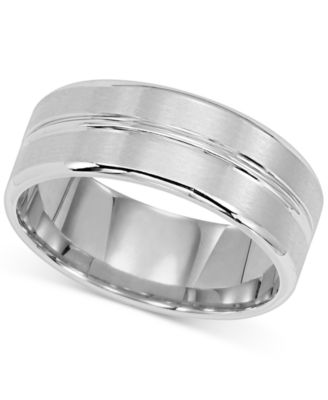 Macy's - Satin-Finish Band in 14k White Gold
