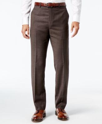 Lauren Ralph Lauren - Men's Classic-Fit Ultraflex Brown Plaid Suit Pants