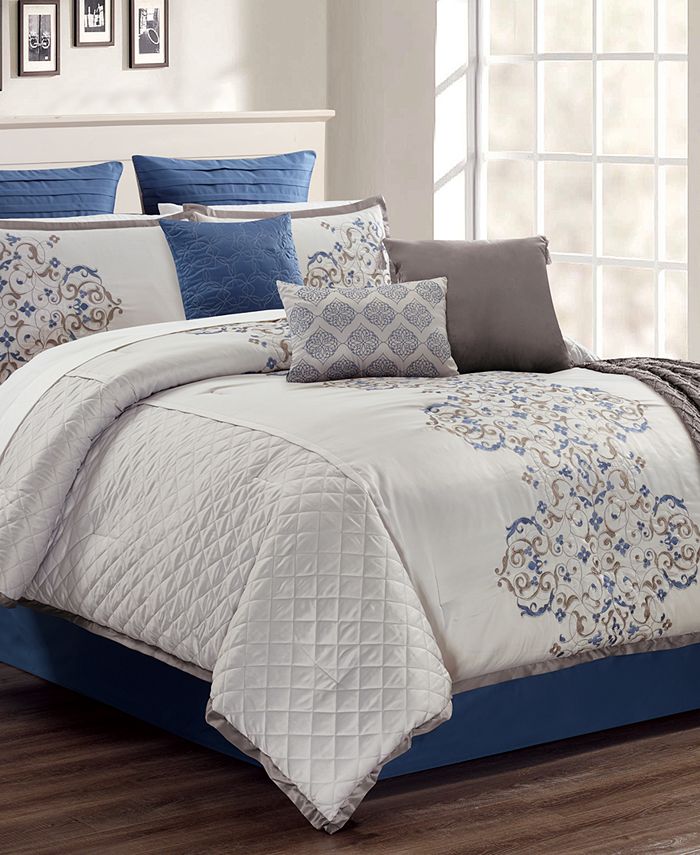 Hallmart Collectibles Pieran 14Pc. Queen Comforter Set Macy's