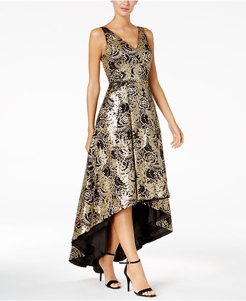 Calvin Klein Sequined High-Low Gown - Dresses - Women - Macy&#39;s