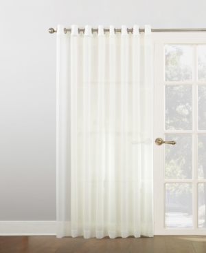 No. 918 Sheer Voile 100" X 84" Grommet Top Patio Curtain Panel In Eggshell