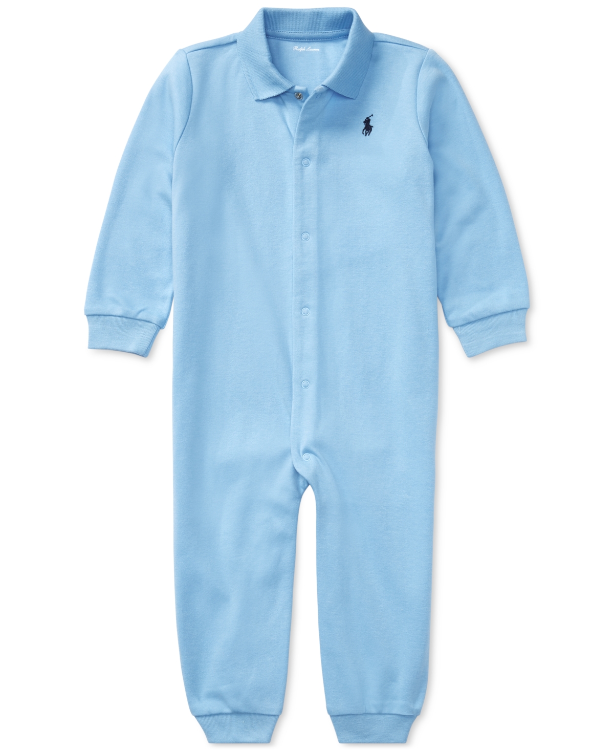 Polo Ralph Lauren Baby Boys Cotton Classic Polo Coverall In Suffield Blue
