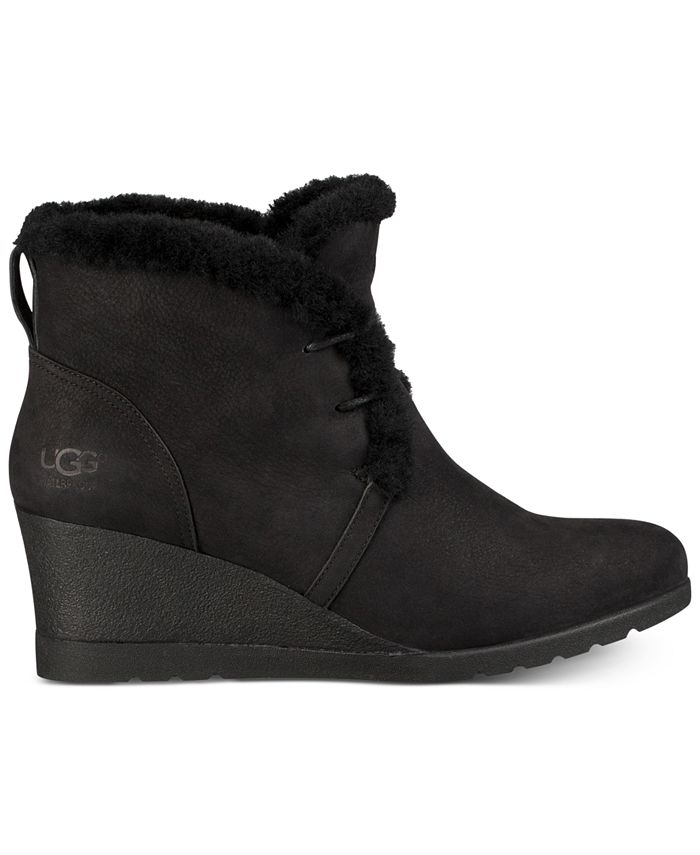 UGG® Women's Jeovana Wedge Lace-Up Booties - Macy's