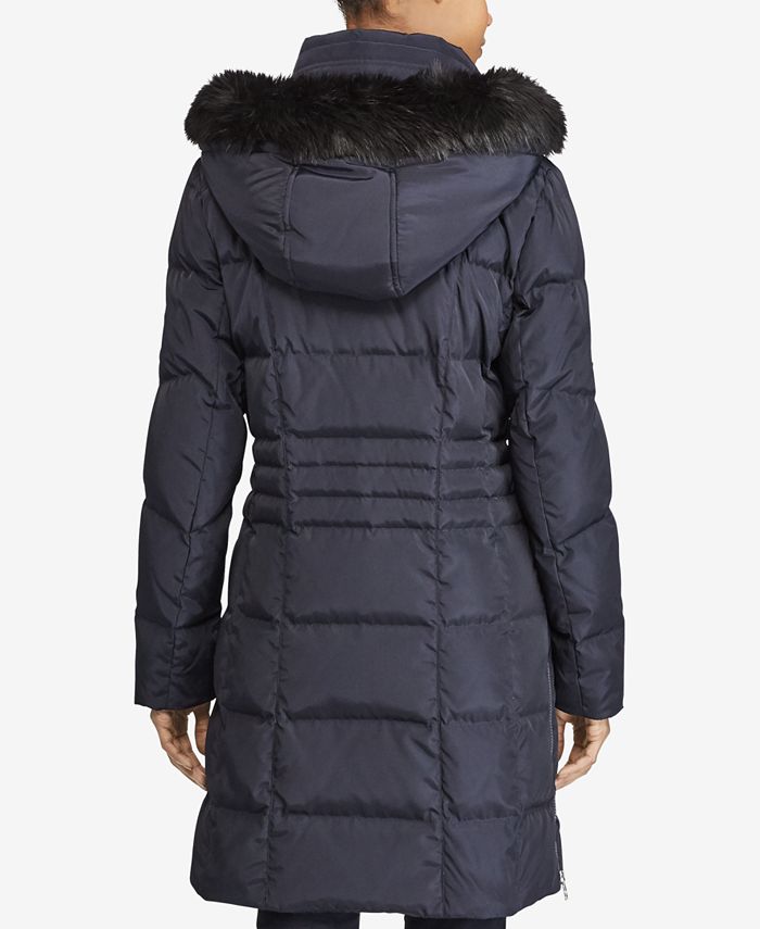 Ralph lauren puffer jacket with faux fur hood clearance