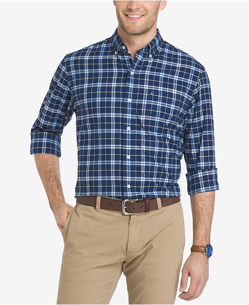 IZOD Men's Saltwater Plaid Shirt & Reviews Casual ButtonDown Shirts