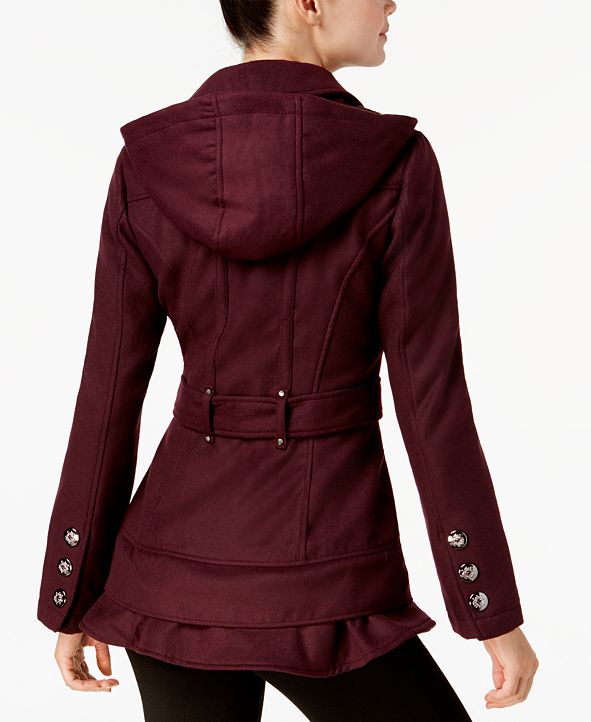 Celebrity Pink Juniors' Skirted Peacoat & Reviews Coats Women Macy's
