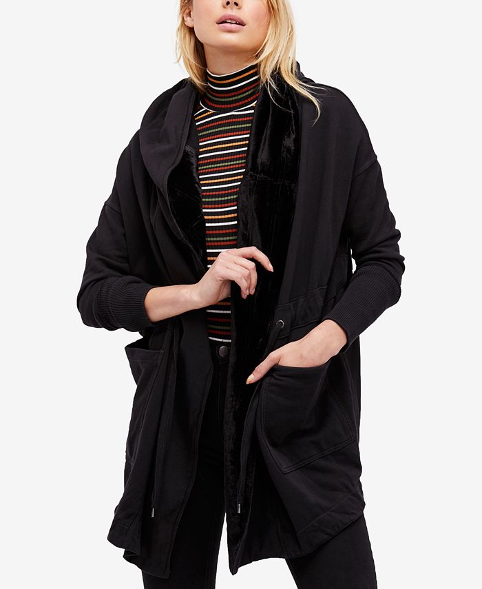 Free People Westwood Cotton Velvet Trim Cardigan Macy s